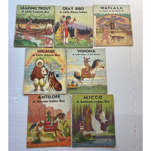 Vintage My Indian Library, The Platt & Munk Co. 1935, Near Complete 7 Volumes PB - Picture 1 of 8